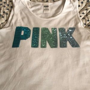 Victoria’s Secret White Sequined Tank Top